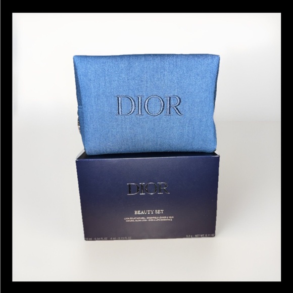 Christian DIOR Beauty Empty Denim Cosmetic Pouch Bag Limited Edition 2024 - Picture 8 of 12